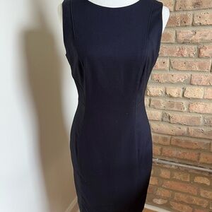 Beautiful navy blue business attire dress